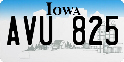 IA license plate AVU825