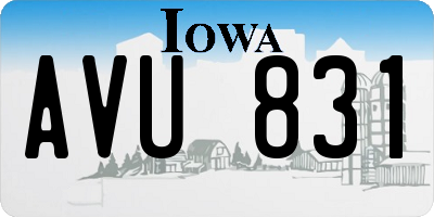 IA license plate AVU831