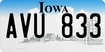 IA license plate AVU833