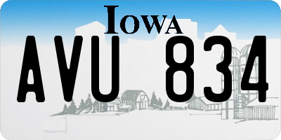 IA license plate AVU834