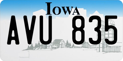 IA license plate AVU835