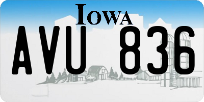 IA license plate AVU836