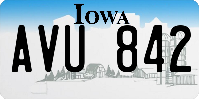 IA license plate AVU842