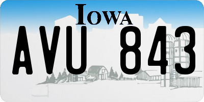 IA license plate AVU843
