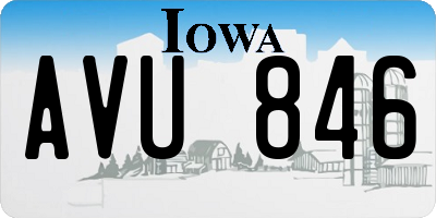 IA license plate AVU846