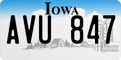 IA license plate AVU847