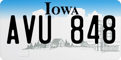 IA license plate AVU848