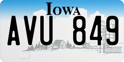 IA license plate AVU849