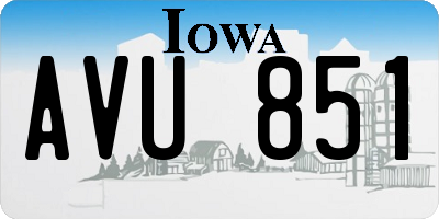 IA license plate AVU851