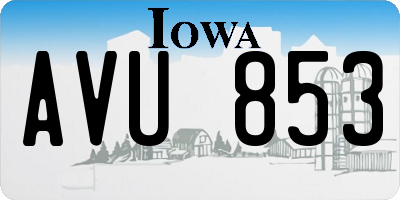 IA license plate AVU853
