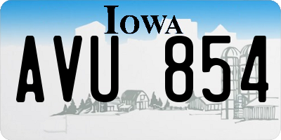 IA license plate AVU854
