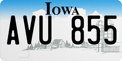 IA license plate AVU855