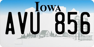 IA license plate AVU856