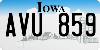 IA license plate AVU859