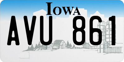 IA license plate AVU861