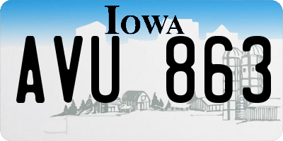 IA license plate AVU863