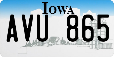 IA license plate AVU865