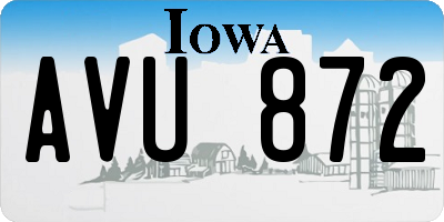 IA license plate AVU872