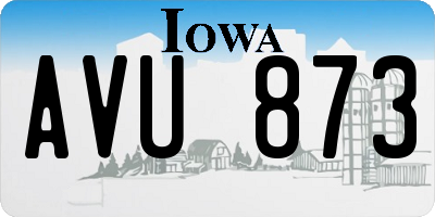 IA license plate AVU873