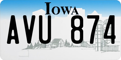 IA license plate AVU874