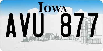 IA license plate AVU877