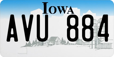 IA license plate AVU884