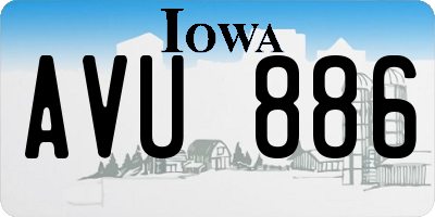 IA license plate AVU886