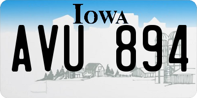IA license plate AVU894