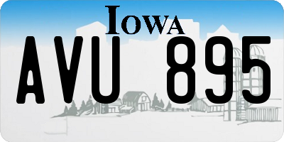 IA license plate AVU895