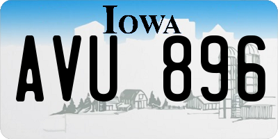 IA license plate AVU896