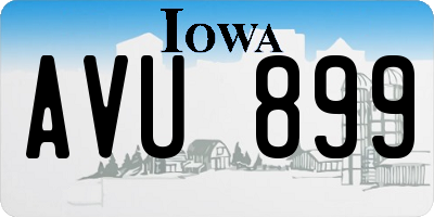 IA license plate AVU899