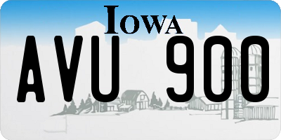 IA license plate AVU900