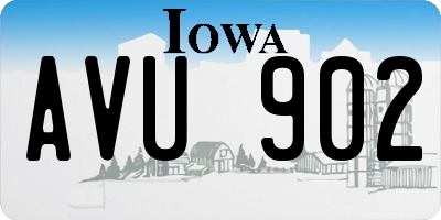 IA license plate AVU902