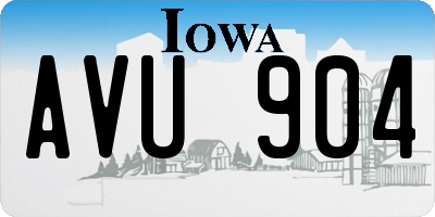IA license plate AVU904