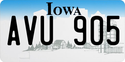 IA license plate AVU905