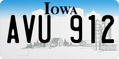 IA license plate AVU912