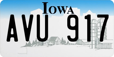 IA license plate AVU917