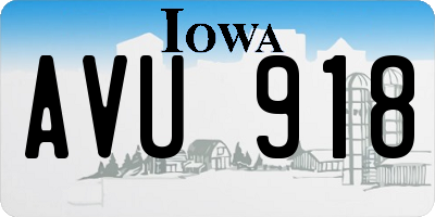 IA license plate AVU918