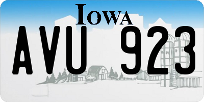 IA license plate AVU923