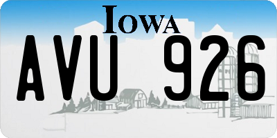 IA license plate AVU926