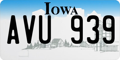 IA license plate AVU939