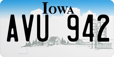 IA license plate AVU942