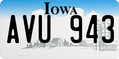 IA license plate AVU943