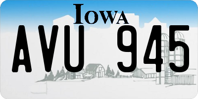 IA license plate AVU945