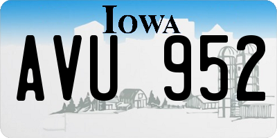 IA license plate AVU952