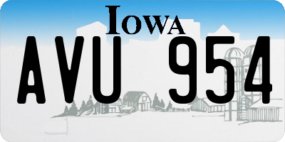 IA license plate AVU954
