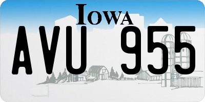 IA license plate AVU955