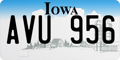 IA license plate AVU956