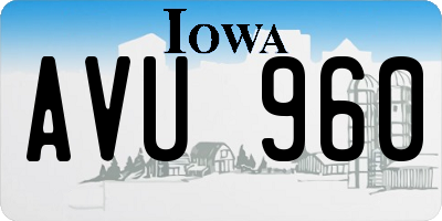 IA license plate AVU960