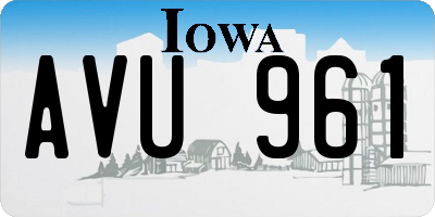 IA license plate AVU961